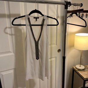 KIIND OF White Beaded Tank